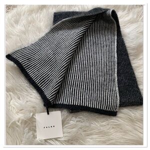 NWT Falke Knit Wool Mohair Monochrome Scarf One Size